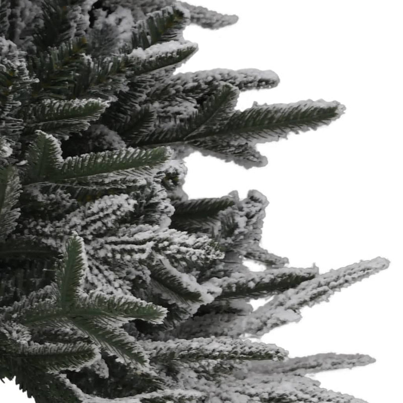 Artificial Pre-lit Christmas Tree with Flocked Snow 210 cm PVC&PE Payday Deals