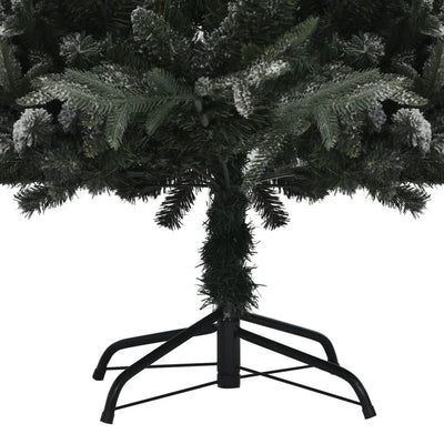 Artificial Pre-lit Christmas Tree with Flocked Snow 210 cm PVC&PE Payday Deals
