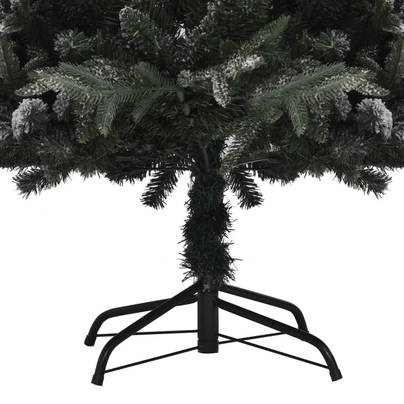 Artificial Pre-lit Christmas Tree with Flocked Snow 210 cm PVC&PE Payday Deals