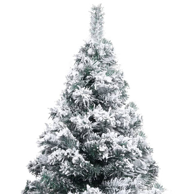 Artificial Pre-lit Christmas Tree with Flocked Snow Green 120 cm Payday Deals