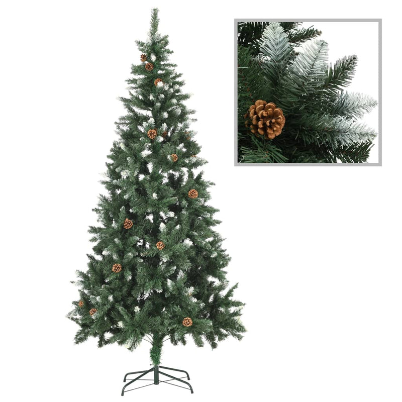 Artificial Pre-lit Christmas Tree with Pine Cones 210 cm Payday Deals
