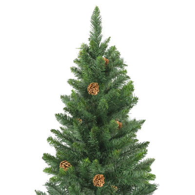 Artificial Pre-lit Christmas Tree with Pine Cones Green 180 cm Payday Deals