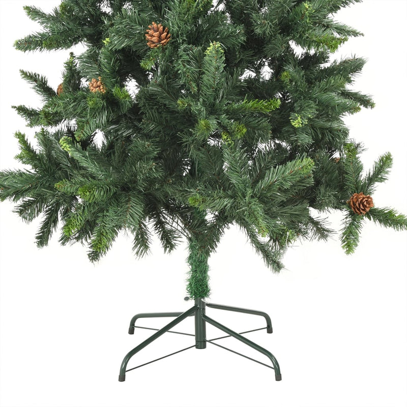 Artificial Pre-lit Christmas Tree with Pine Cones Green 180 cm Payday Deals