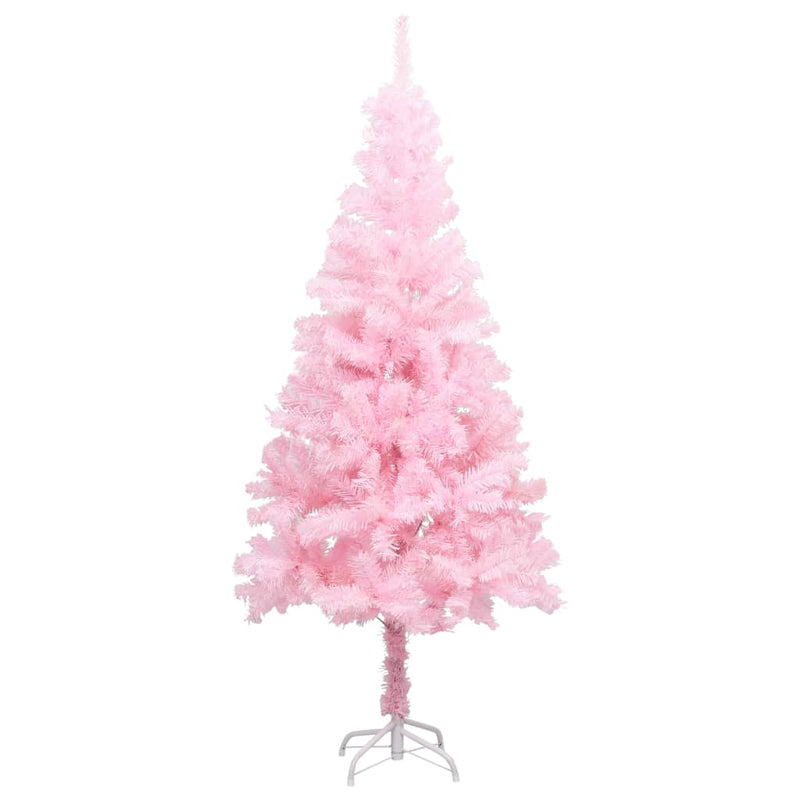 Artificial Pre-lit Christmas Tree with Stand Pink 150 cm PVC Payday Deals
