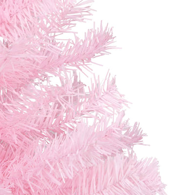 Artificial Pre-lit Christmas Tree with Stand Pink 150 cm PVC Payday Deals