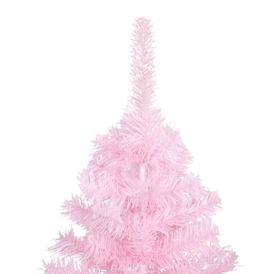 Artificial Pre-lit Christmas Tree with Stand Pink 150 cm PVC Payday Deals