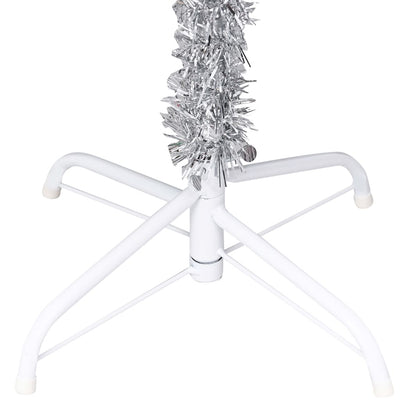 Artificial Pre-lit Christmas Tree with Stand Silver 150 cm PET Payday Deals