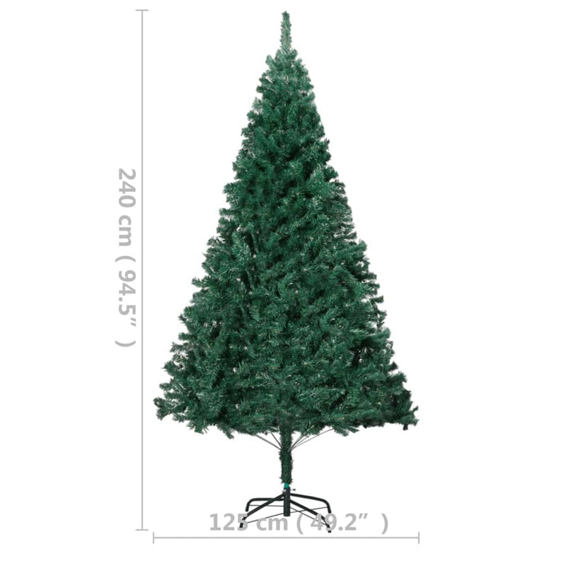 Artificial Pre-lit Christmas Tree with Thick Branches Green 240 cm Payday Deals