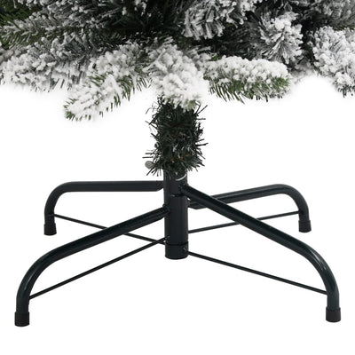 Artificial Slim Christmas Tree with Flocked Snow 180 cm PVC&PE Payday Deals