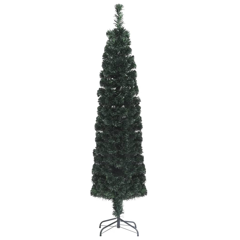 Artificial Slim Christmas Tree with Stand 150 cm Fibre Optic Payday Deals