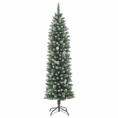 Artificial Slim Christmas Tree with Stand 180 cm PVC Payday Deals