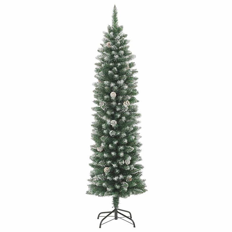 Artificial Slim Christmas Tree with Stand 180 cm PVC Payday Deals