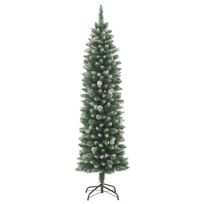 Artificial Slim Christmas Tree with Stand 210 cm PVC Payday Deals