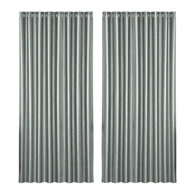 Artiss 2X Blockout Curtains Blackout Window Curtain Eyelet 300x230cm Grey