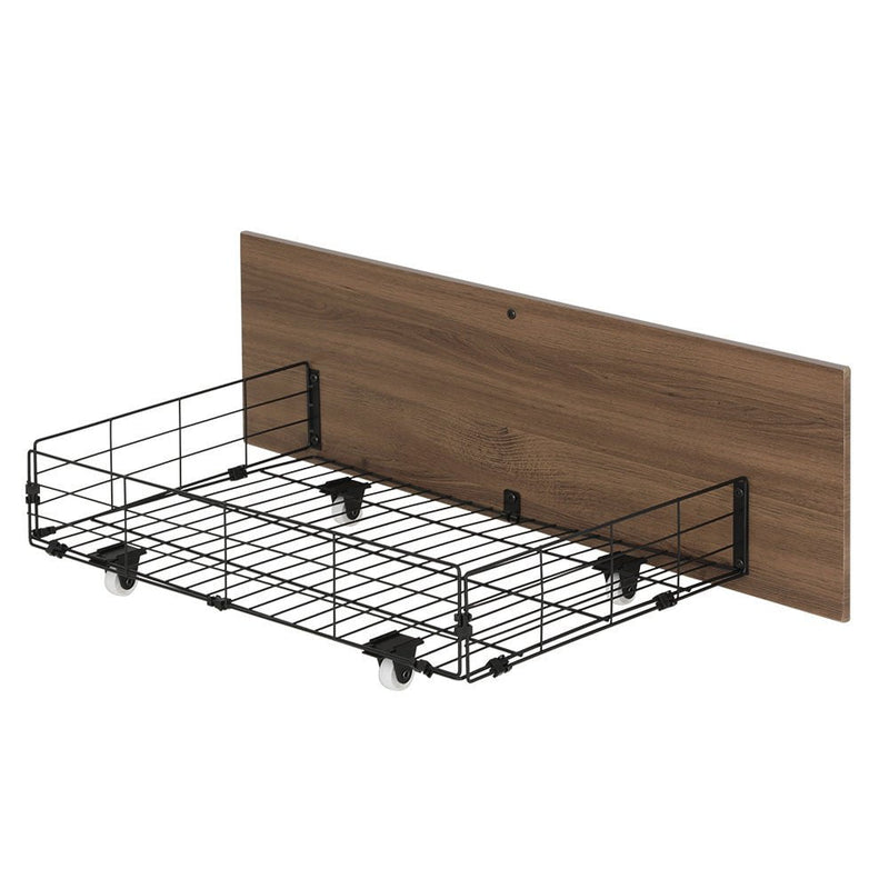 Artiss 2x Trundle Drawers for Metal Bed Frame Storage with Wheels Balck & Walnut Payday Deals