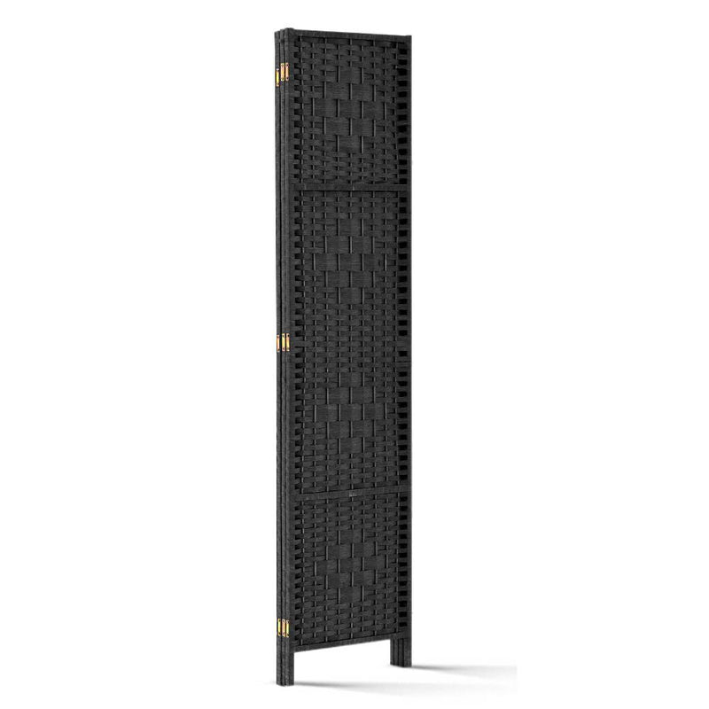 Artiss 3 Panel Room Divider Screen 123x170cm Woven Black Payday Deals