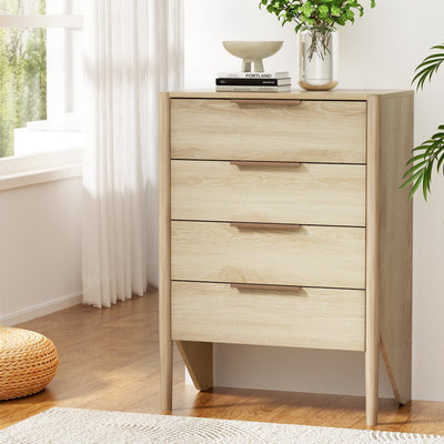 Artiss 4 Chest of Drawers - INEZ Oak Payday Deals