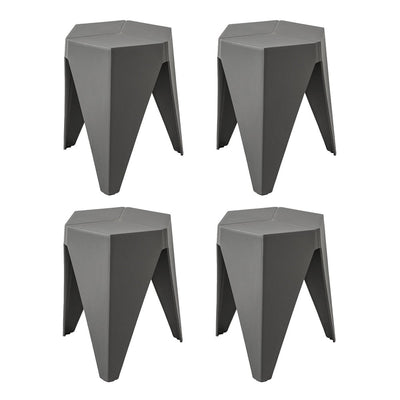 Artiss 4PC Puzzle Stool Bar Stools Stackable Grey Payday Deals