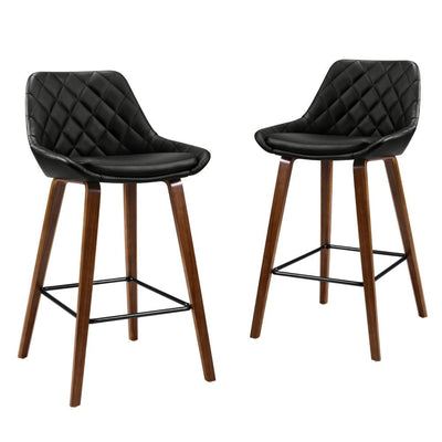 Artiss 4x Bar Stools PU Seat Wooden Payday Deals