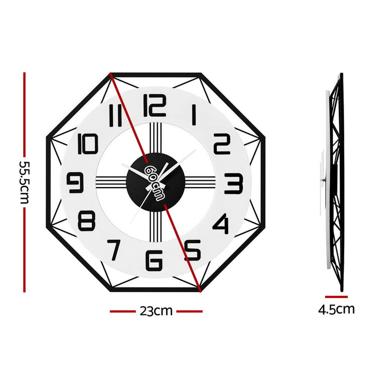 Artiss 60CM Wall Clock Octagon Payday Deals