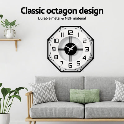 Artiss 60CM Wall Clock Octagon Payday Deals