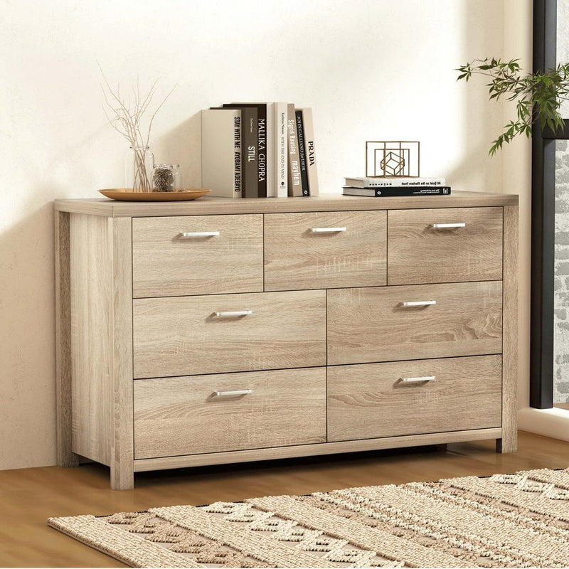 Artiss 7 Chest of Drawers - MAXI Pine Payday Deals