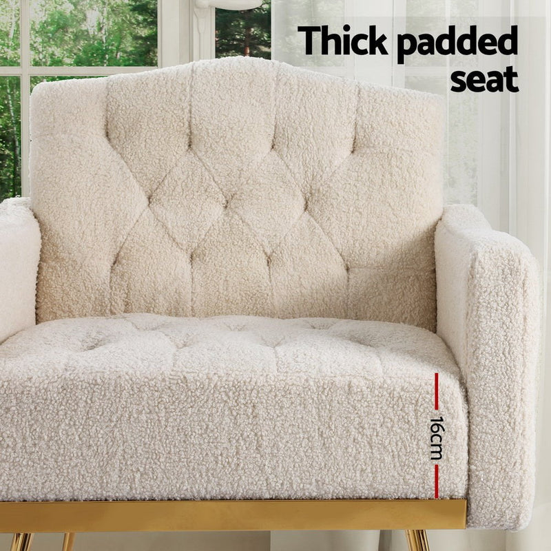 Artiss Armchair Boucle Beige Nicole Payday Deals