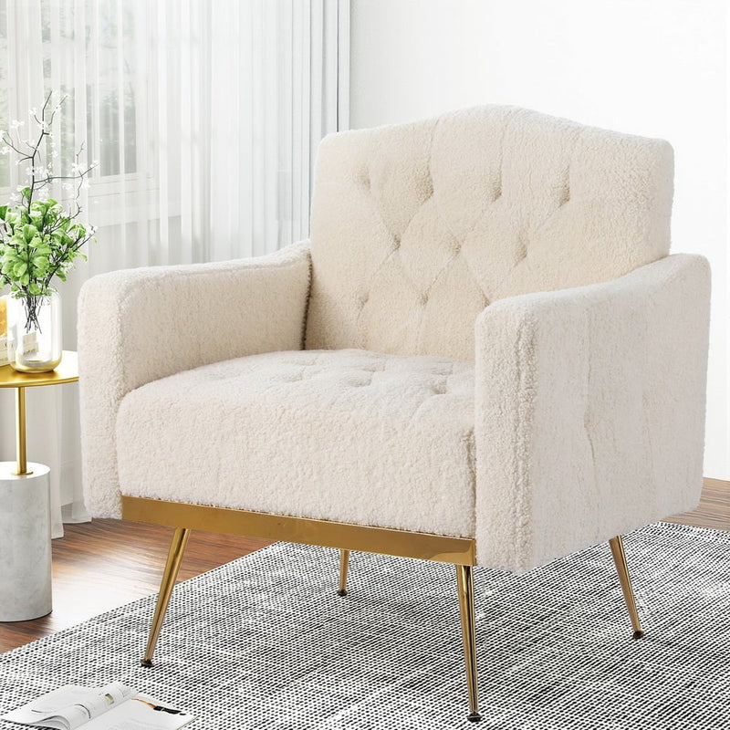 Artiss Armchair Boucle Beige Nicole Payday Deals