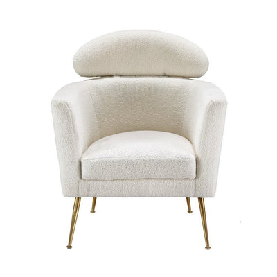 Artiss Armchair Boucle Fabric White Yoli Payday Deals