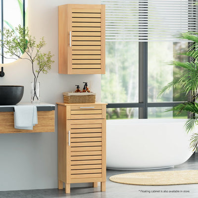 Artiss Bathroom Storage Cabinet 70cm wooden 2 Tier Shelf Wall Mounted JILL Payday Deals