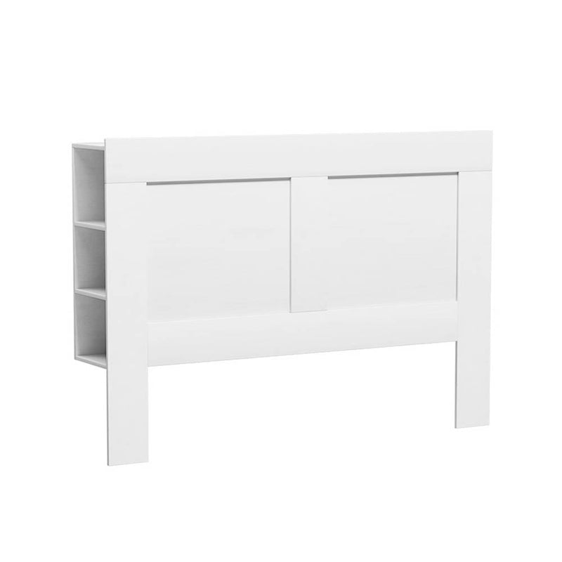 Artiss Bed Frame Double Size Bed Head with Shelves Headboard Bedhead Base White Payday Deals