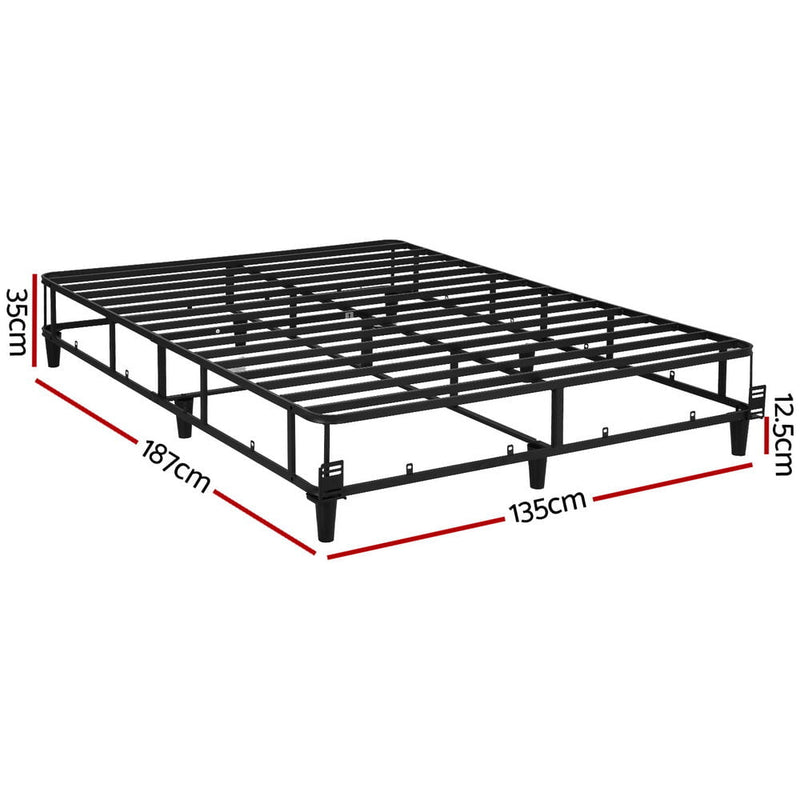 Artiss Bed Frame Double Size Metal Grey MASON Payday Deals