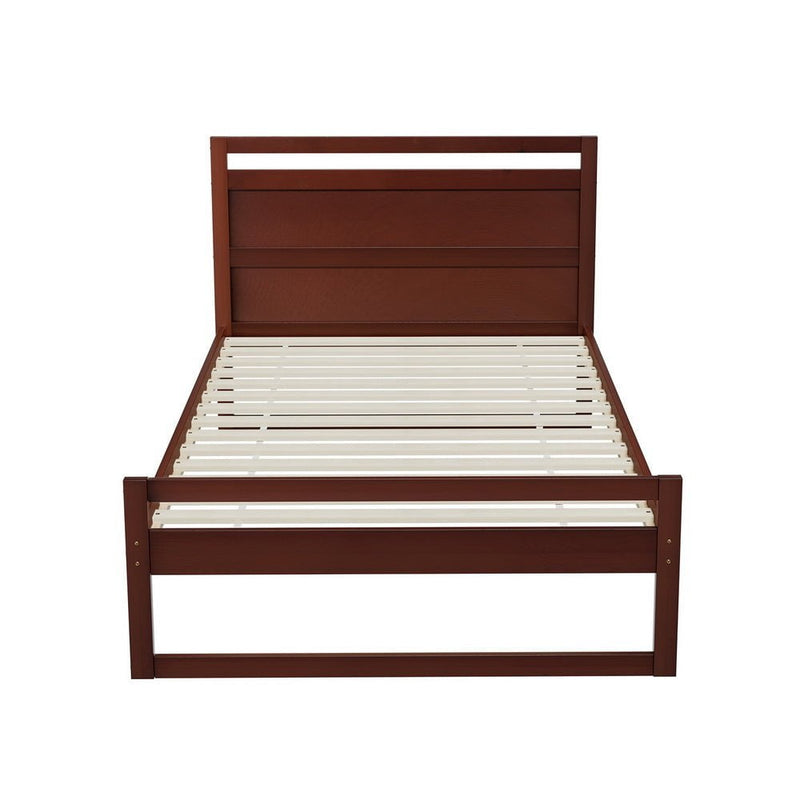 Artiss Bed Frame King Single Size Wooden Walnut WITTON Payday Deals