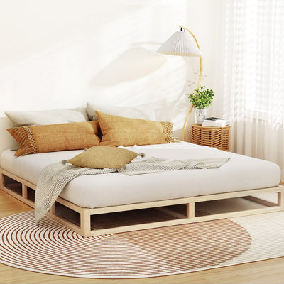 Artiss Bed Frame King Size Wooden Base Mattress Platform Timber Pine KALAM Payday Deals