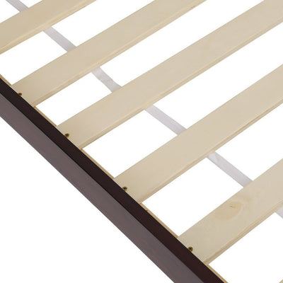 Artiss Bed Frame King Size Wooden Base Mattress Platform Timber Walnut VISE Payday Deals