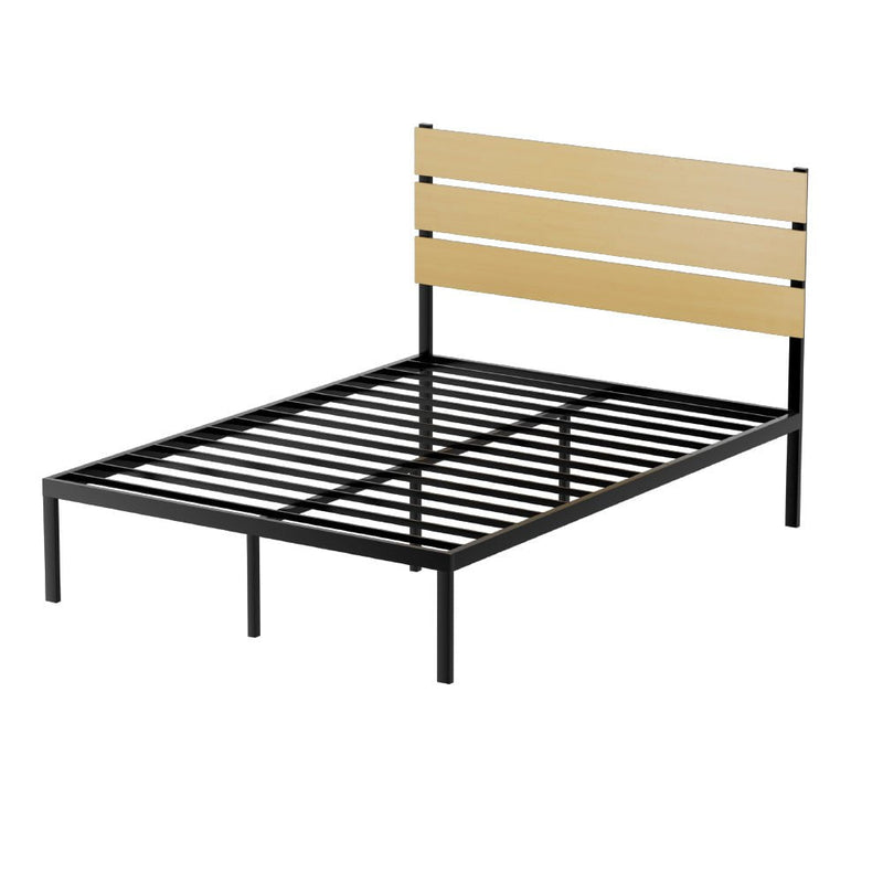 Artiss Bed Frame Metal Bed Base Double Size Platform Foundation Black PAULA Payday Deals