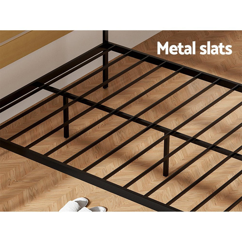 Artiss Bed Frame Metal Bed Base Double Size Platform Foundation Black PAULA Payday Deals