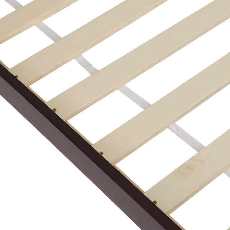 Artiss Bed Frame Queen Size Wooden Base Mattress Platform Timber Walnut VISE Payday Deals