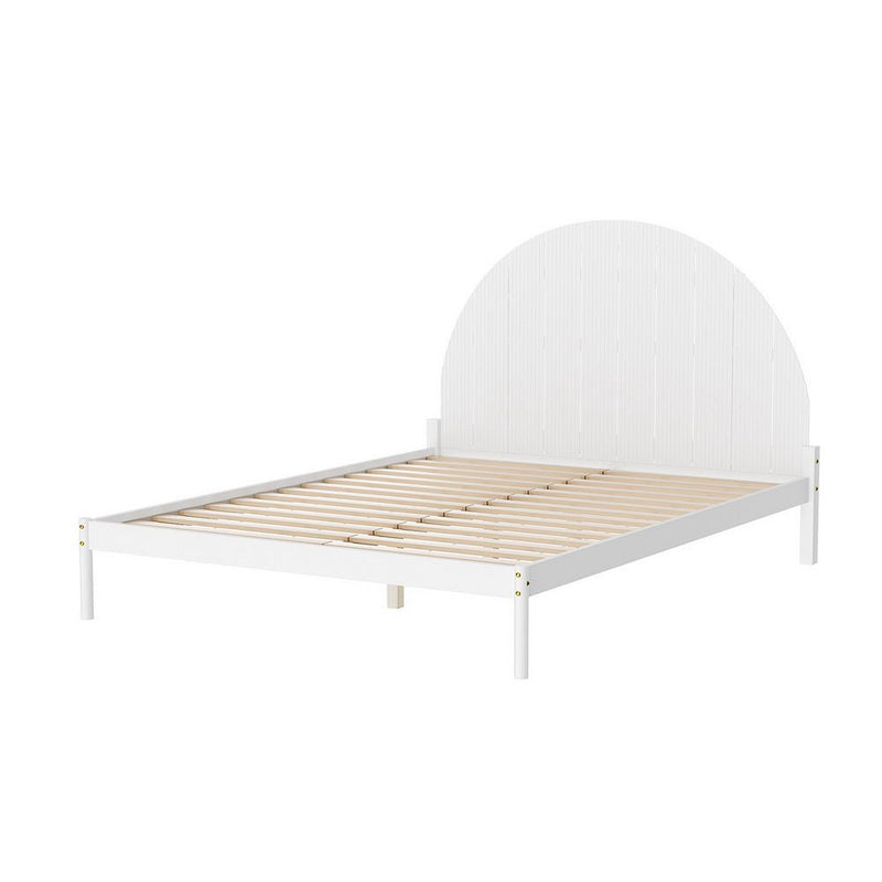 Artiss Bed Frame Queen Size Wooden White DALY Payday Deals