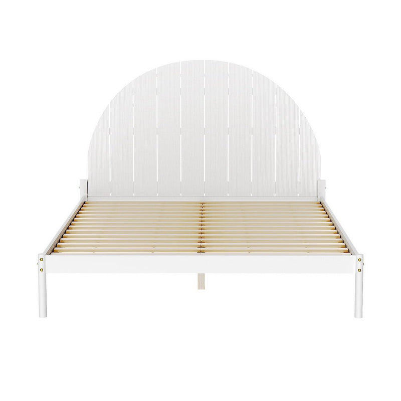 Artiss Bed Frame Queen Size Wooden White DALY Payday Deals