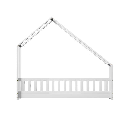 Artiss Bed Frame Wooden Kids House Single Frame White PAVO Payday Deals