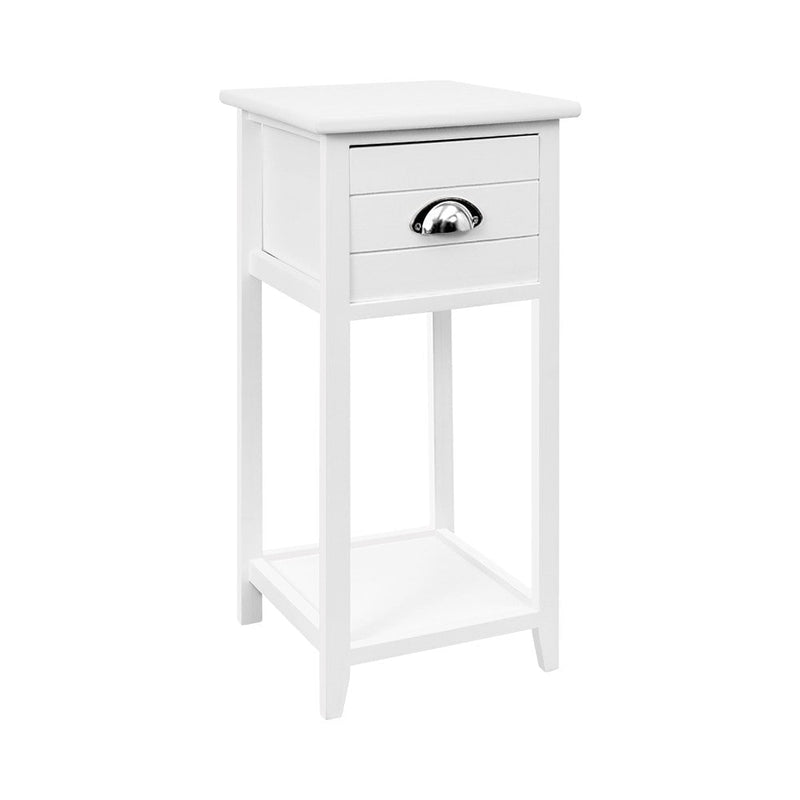 Artiss Bedside Table Nightstand Drawer Storage Cabinet Lamp Side Shelf White Payday Deals
