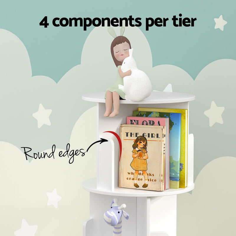 Artiss Bookshelf 4 Tiers EDIE White Payday Deals