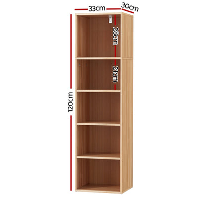 Artiss Bookshelf 5 Tiers MILO Pine Payday Deals