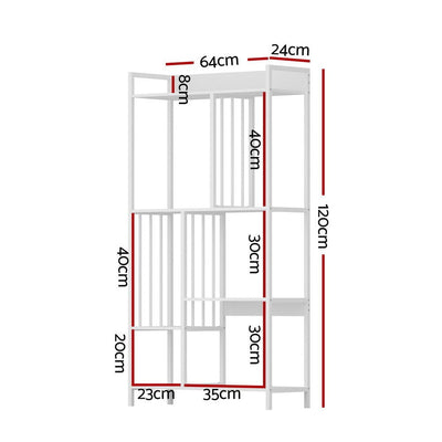 Artiss Bookshelf Display Shelves 5 Tiers 120cm White Payday Deals