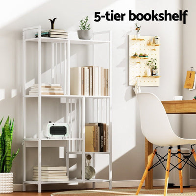 Artiss Bookshelf Display Shelves 5 Tiers 120cm White Payday Deals