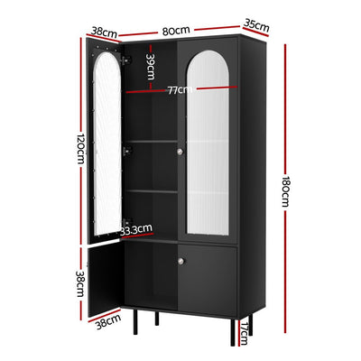 Artiss Buffet Sideboard Cupboard Cabinet Black Payday Deals