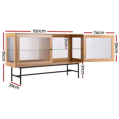 Artiss Buffet Sideboard Double Doors - Oak Payday Deals