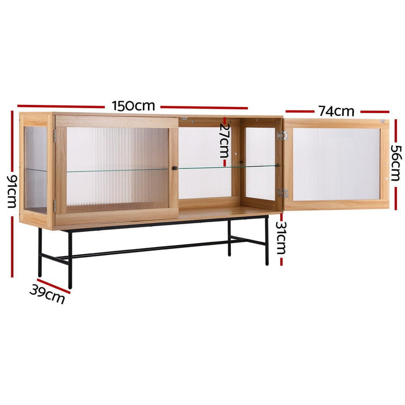 Artiss Buffet Sideboard Double Doors - Oak Payday Deals