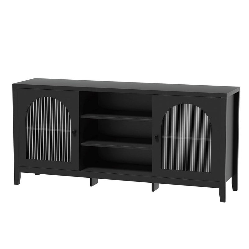 Artiss Buffet Sideboard Shelves Double Doors - Black Payday Deals